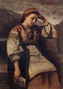 Jean Baptiste Camille  Corot Reverie Germany oil painting artist